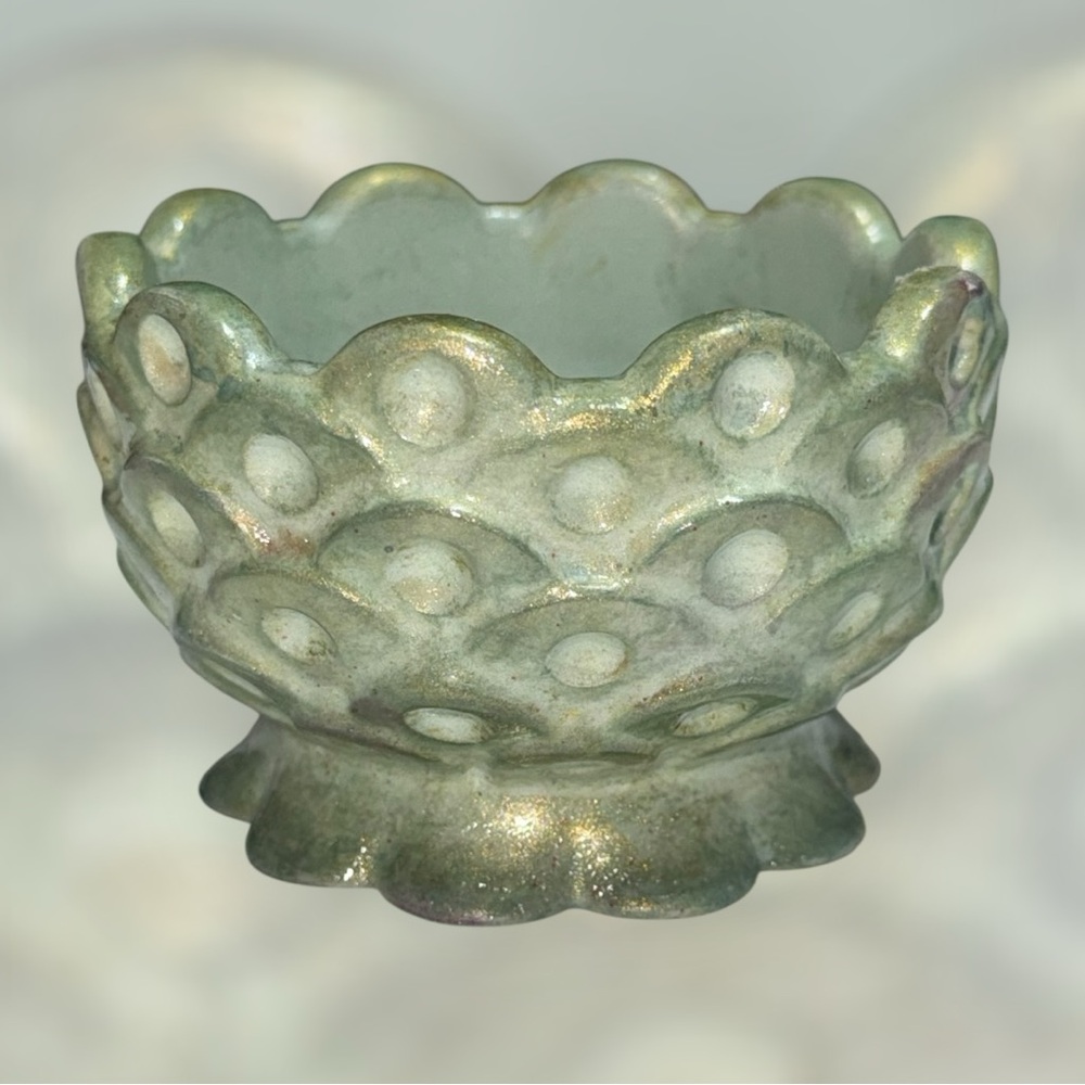 Handmade Scalloped Eco Resin Bowl | Jewelry Holder | Boho Decor